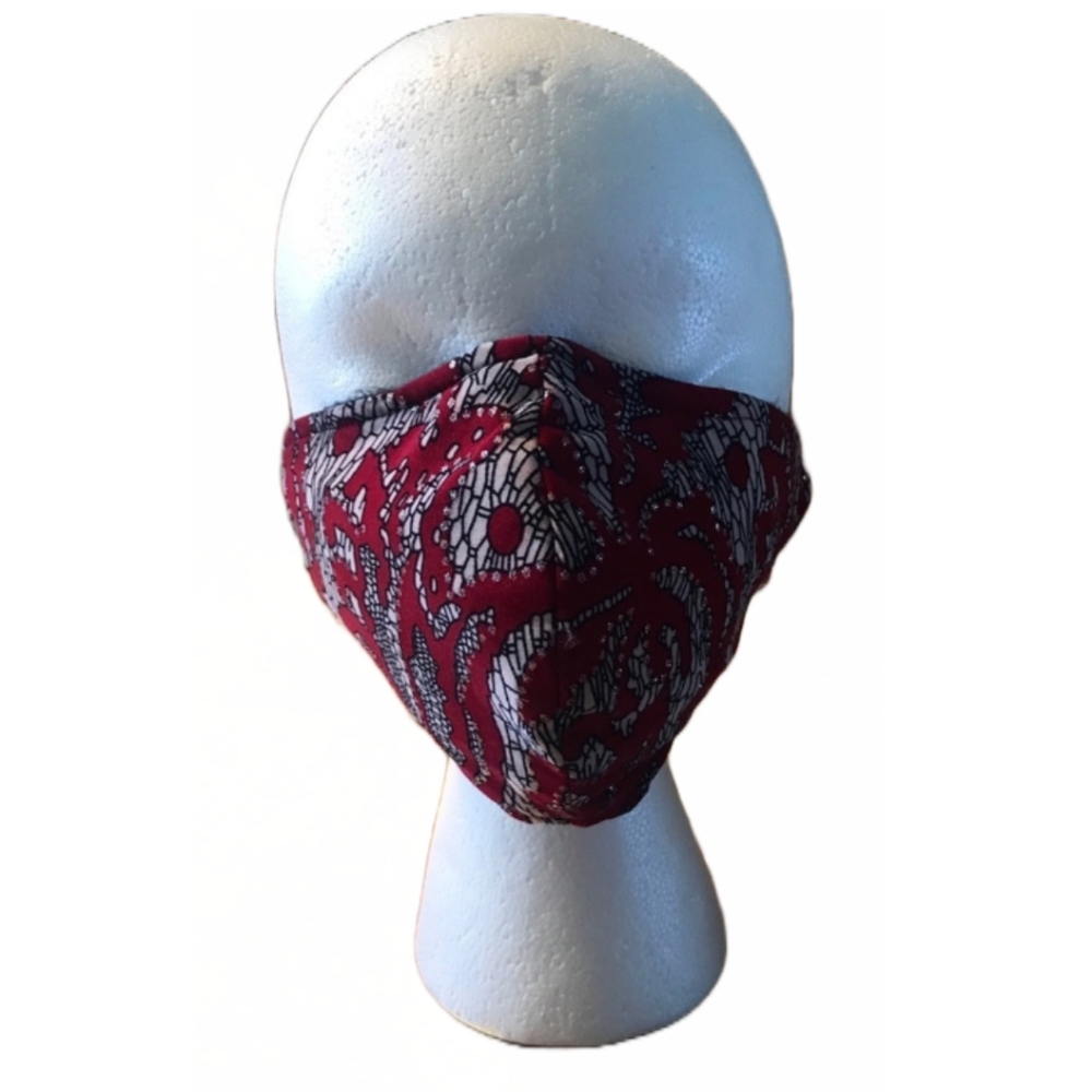 "THROUGH THE LABYRINTH” FACE MASK RED